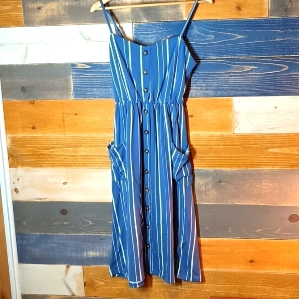 Jon & Anna Midi Blue dress L